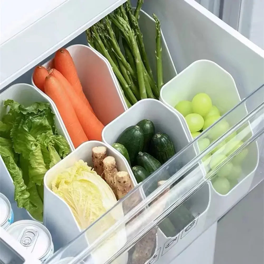 Fridge Organizer Bin — Transparent Storage Box for Fridge & Freezer