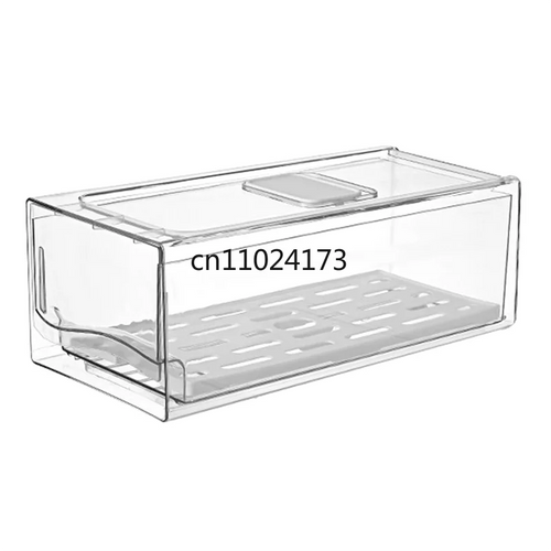Pull-Out Fridge Drawer Organizer — Stackable Refrigerator Bins