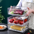 Pull-Out Fridge Drawer Organizer — Stackable Refrigerator Bins