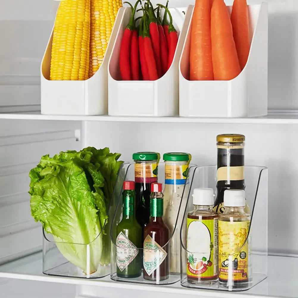 Fridge Organizer Bin — Transparent Storage Box for Fridge & Freezer